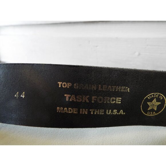 Task Force Leather Belt size 44 made in the USA black USED - Picture 5 of 7